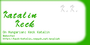 katalin keck business card